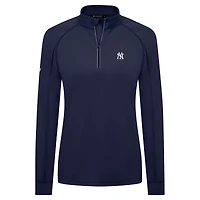 Haut à glissière quart de tour Kinetic Insignia 2.0 Raglan bleu marine pour femme Levelwear des Yankees New York