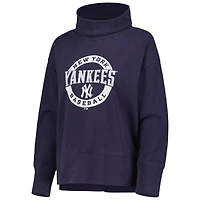 Women's Levelwear Navy New York Yankees Sunset Farm Team Pullover Sweatshirt
