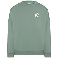 Women's Levelwear Sage Green New York Yankees Luxe Signature Tri-Blend Pullover Sweatshirt