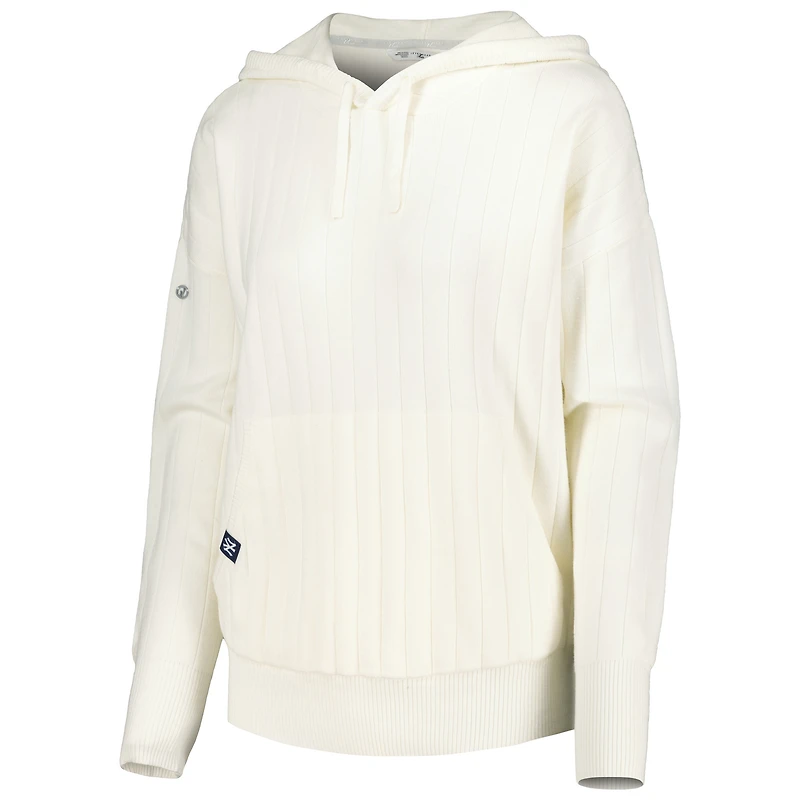 Women's Levelwear White New York Yankees Dream Icon Tab Pullover Hoodie
