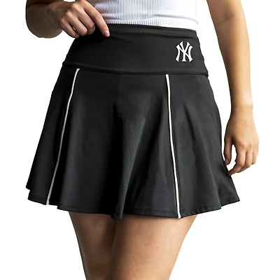 Jupe-short Colleen Lusso noire pour femmes des Yankees de New York