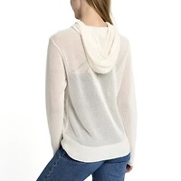 Women's Lusso Cream New York Yankees Summer Mesh Full-Zip Jacket