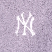 Women's Lusso  Gray New York Yankees Celine Full-Snap Varsity Jacket