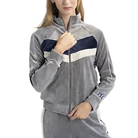 Women's Lusso Gray New York Yankees Nixie Raglan Full-Zip Jacket