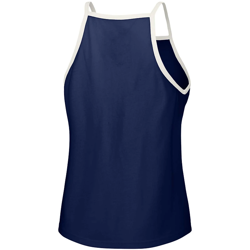 Women's Lusso Navy New York Yankees Nadine Halter Tank Top