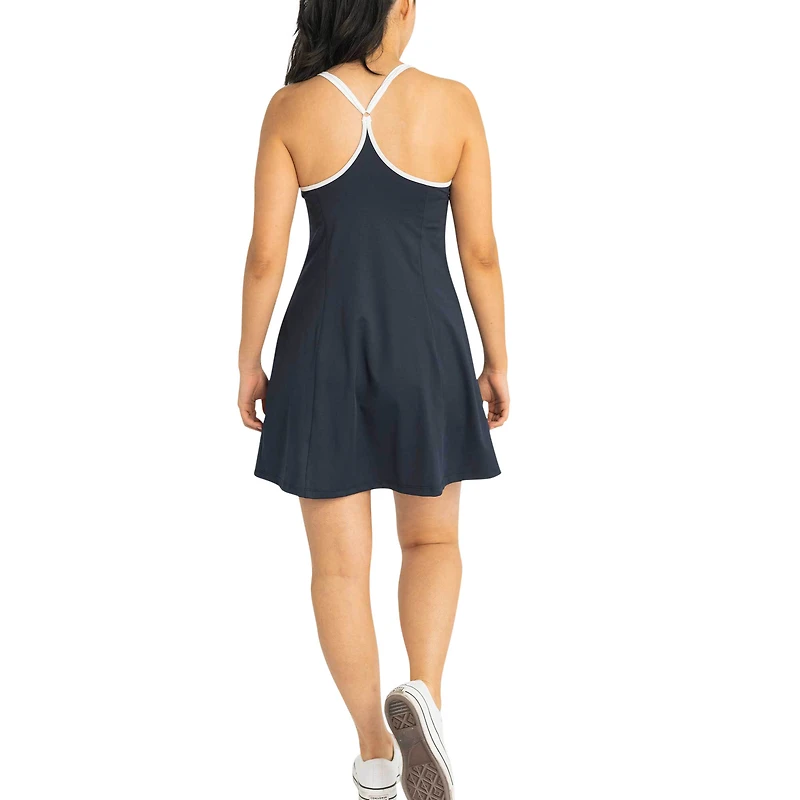 Robe à encolure dégagée bretelles Nakita des New York Yankees Lusso Navy pour femme