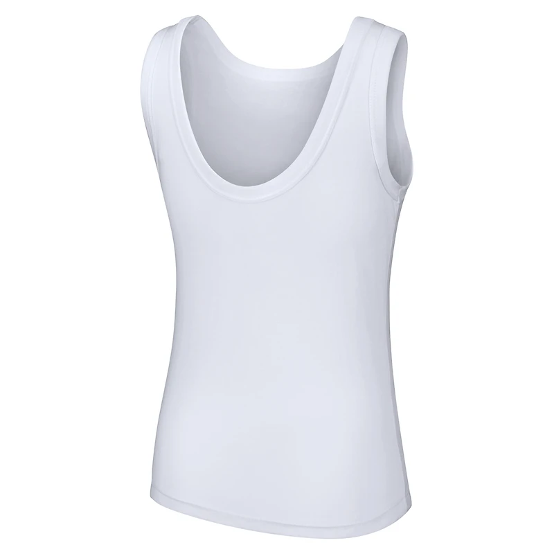 Women's Lusso Style White New York Yankees Lindy Tank Top