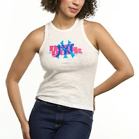 Women's Lusso White New York Yankees Lourdes Tank Top