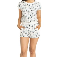 Women's Lusso  White New York Yankees Marge Shorts