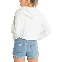 Women's Lusso White New York Yankees Tabitha Cheetah Terry Full-Zip Sweatshirt