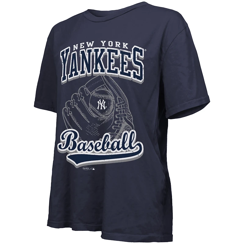 T-shirt surdimensionné pour femme Majestic Threads bleu marine des Yankees de New York