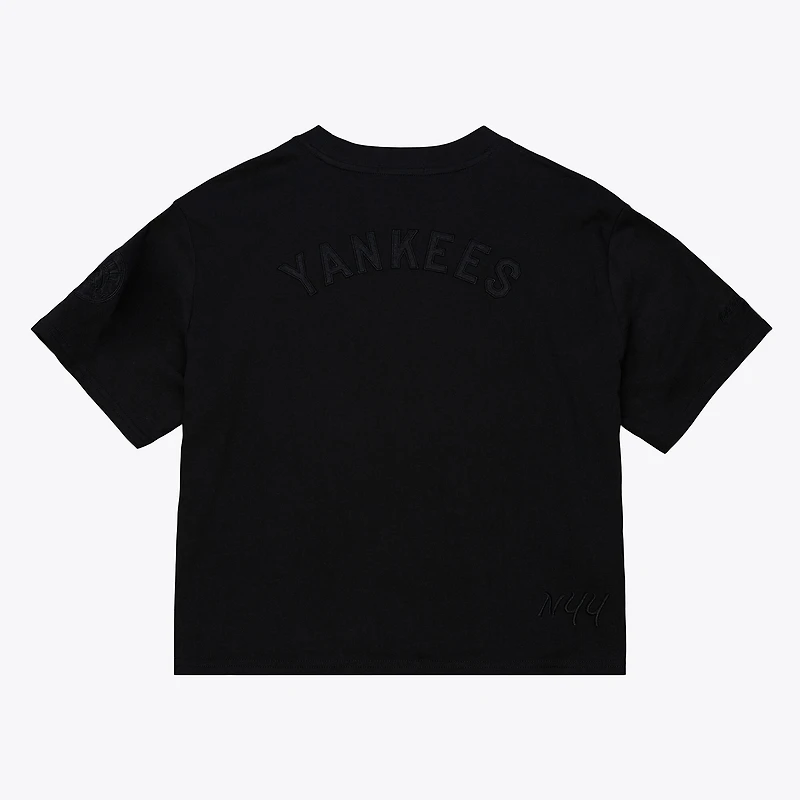 T-shirt court noir Mitchell & Ness New York Yankees Cooperstown Collection Phantom pour femme