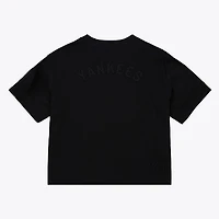 T-shirt court noir Mitchell & Ness New York Yankees Cooperstown Collection Phantom pour femme