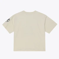 Women's Mitchell & Ness  Cream New York Yankees Cooperstown Yacht Rock Boxy Cropped T-Shirt