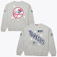 Women's Mitchell & Ness  Heather Gray New York Yankees Pep Rally Sweatshirt