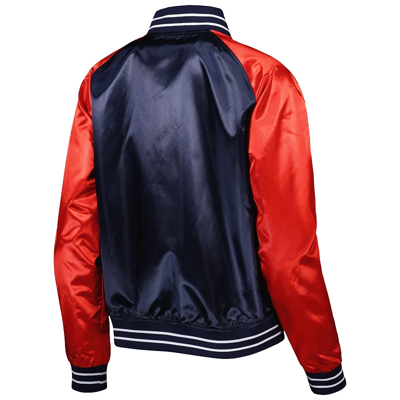 Women's Mitchell & Ness Navy New York Yankees Team 2.0 Satin Raglan Full-Snap Jacket