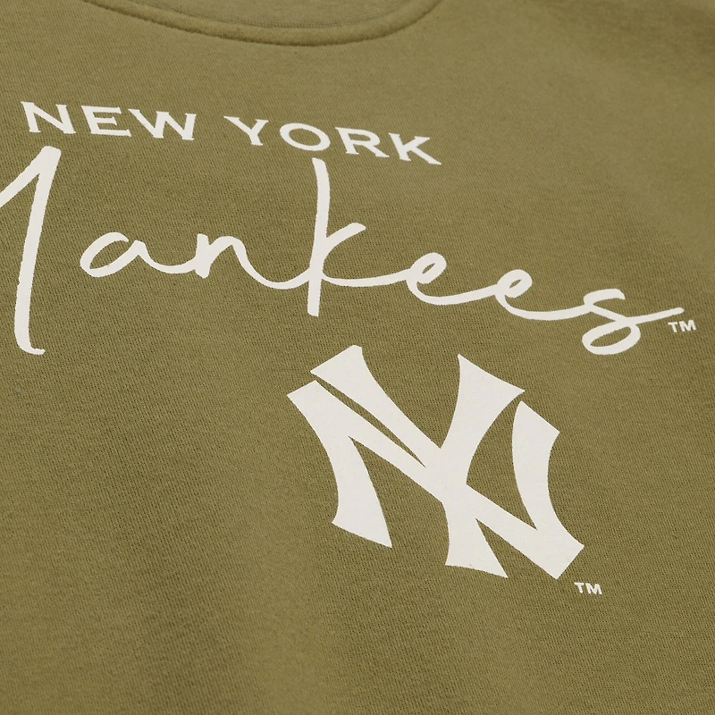 Sweat-shirt polaire Mitchell & Ness Olive New York Yankees Cooperstown Collection pour femme