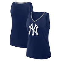 Débardeur col V Stellar Win bleu marine pour femme, grande taille