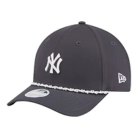 Women's New Era Charcoal New York Yankees Pearl Rope 9FORTY M-Crown Adjustable Hat