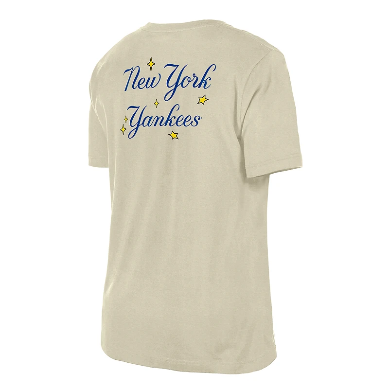 Women's New Era  Cream York Yankees Stars & Cap T-Shirt