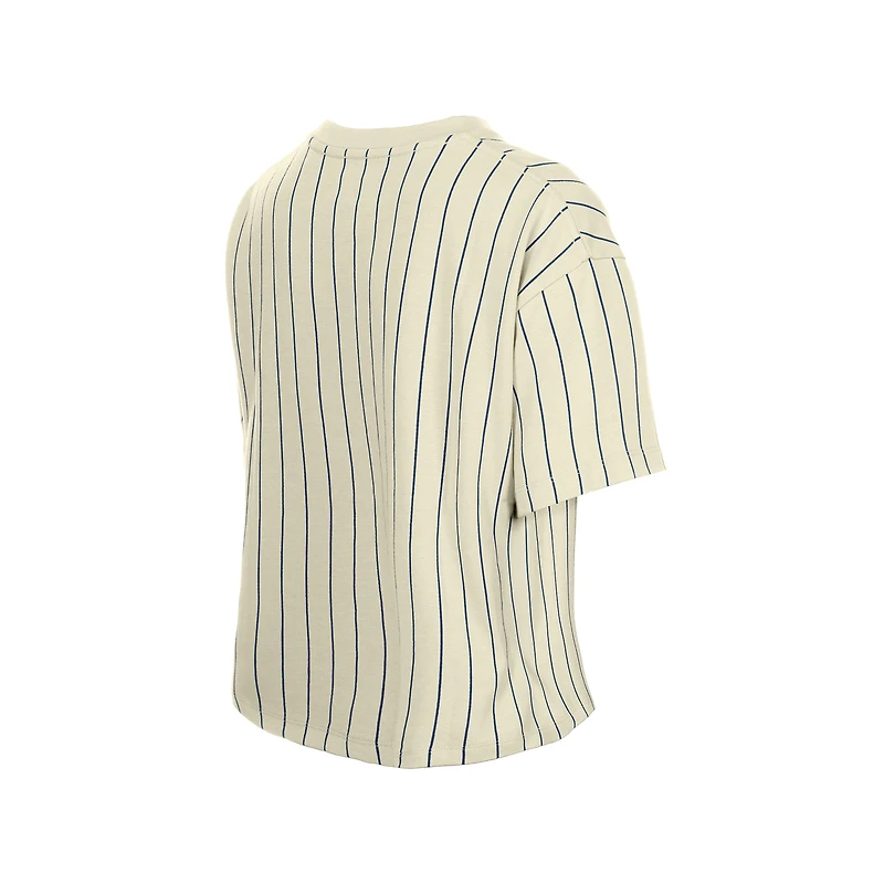 T-shirt New Era crème pour femme, style rétro, York Yankees