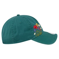 Women's New Era  Dark Green New York Yankees Floral Stitch 9TWENTY Adjustable Hat
