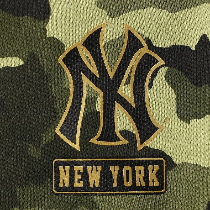 Women's New Era Green York Yankees 2022 MLB Armed Forces Day Camo Full-Zip Hoodie