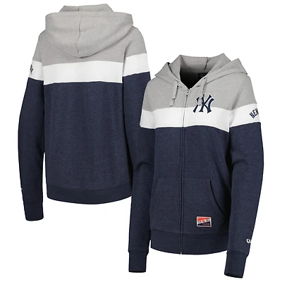 Veste à capuche et fermeture éclair pleine longueur New York Yankees Era pour femme