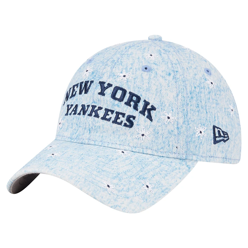 Women's New Era  Light Blue New York Yankees Daisy All Over 9TWENTY Adjustable Hat