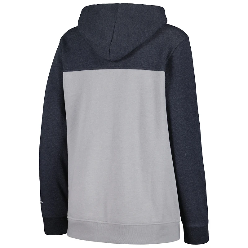 Veste à capuche entièrement zippée New Era York Yankees pour femme bleu marine
