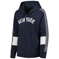 Sweat à capuche zippé bleu marine New York Yankees Era pour femme