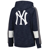 Sweat à capuche zippé bleu marine New York Yankees Era pour femme