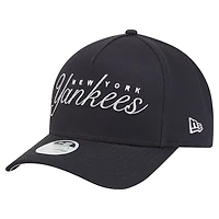 Casquette ajustable New Era bleu marine New York Yankees Metallic A-Frame 9FORTY pour femme