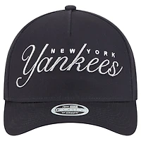 Women's New Era Navy New York Yankees Metallic A-Frame 9FORTY Adjustable Hat