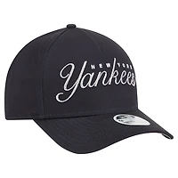 Women's New Era Navy New York Yankees Metallic A-Frame 9FORTY Adjustable Hat
