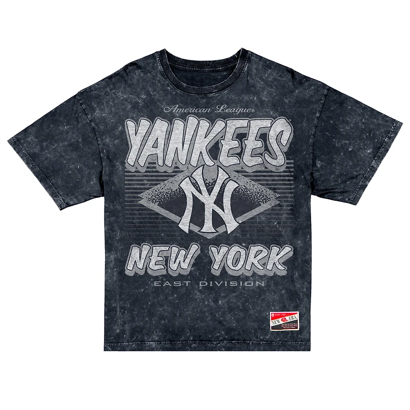 Women's New Era Navy York Yankees Mineral Wash Oversized T-Shirt
