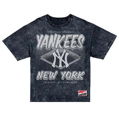 Women's New Era  Navy York Yankees Mineral Wash Oversized T-Shirt