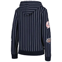 Veste à fermeture éclair intégrale en trois mélanges fines rayures New York Yankees Era pour femme