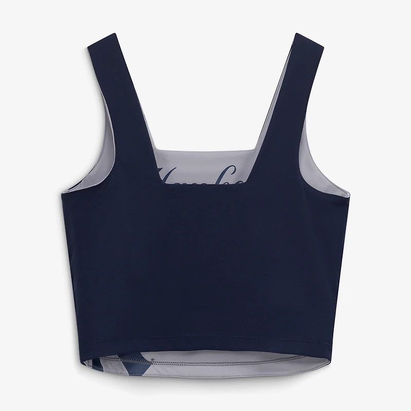 Débardeur court réversible New Era bleu marine York Yankees pour femme
