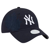 Women's New Era Navy New York Yankees Roses 9TWENTY Adjustable Hat