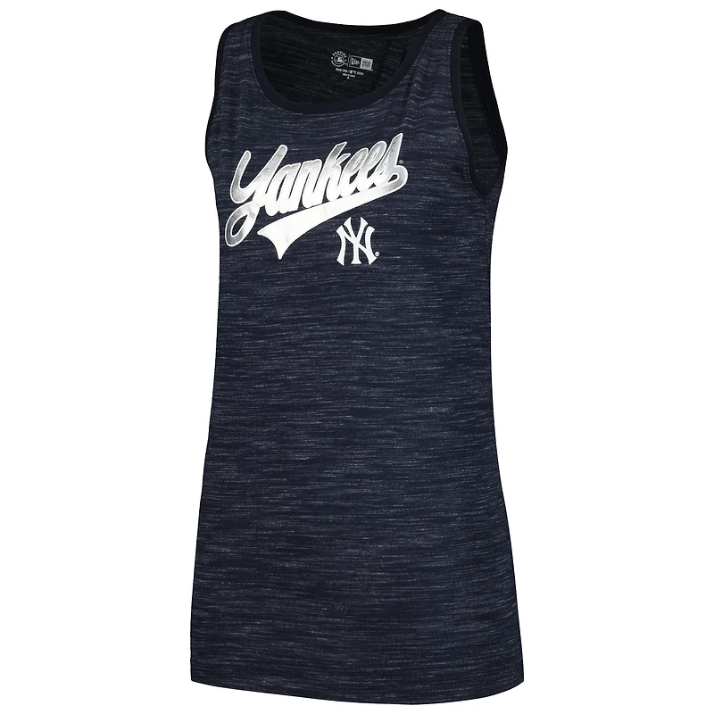 Débardeur New Era bleu marine York Yankees Space-Dye Active pour femme