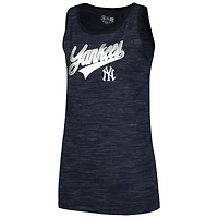 Débardeur New Era bleu marine York Yankees Space-Dye Active pour femme