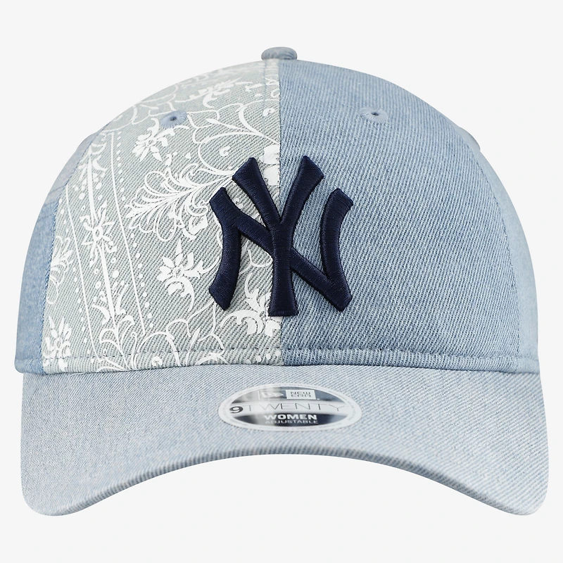 Women's New Era New York Yankees Denim Patchwork 9TWENTY Adjustable Hat