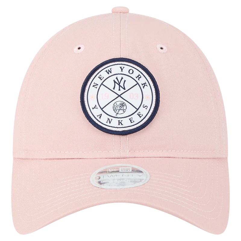 Casquette ajustable Bloom 9TWENTY rose New Era pour femme des Yankees de New York
