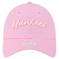 Casquette ajustable 9TWENTY rose New Era pour femme, motif fête des mères, des Yankees de New York