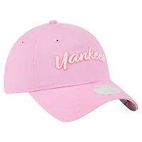 Casquette ajustable 9TWENTY rose New Era pour femme, motif fête des mères, des Yankees de New York