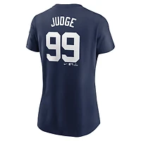 Women's Nike Aaron Judge Navy New York Yankees Cooperstown Collection Fuse Name & Number T-Shirt