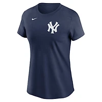 T-shirt Nike Anthony Volpe bleu marine pour femme, avec nom et numéro Fuse des Yankees de New York