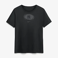 Women's Nike Black New York Yankees on Cotton T-Shirt