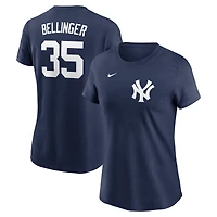 T-shirt Nike Cody Bellinger bleu marine New York Yankees Cooperstown Collection Fuse avec nom et numéro pour femme